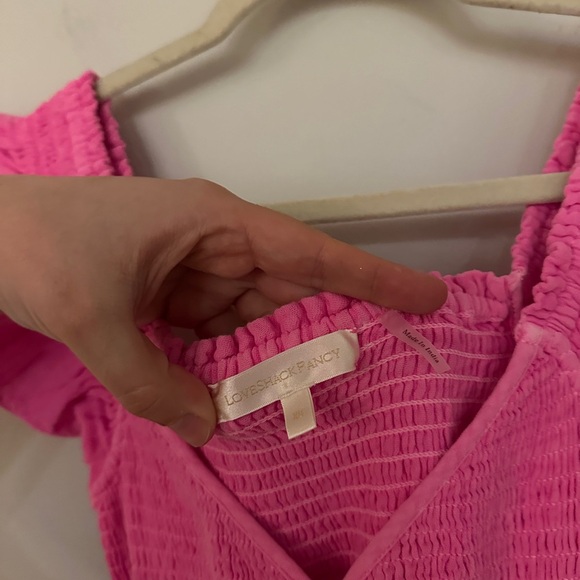 LoveShackFancy Athalia Mini Dress - Flirty Fuchsia - Size XS - Picture 13 of 16